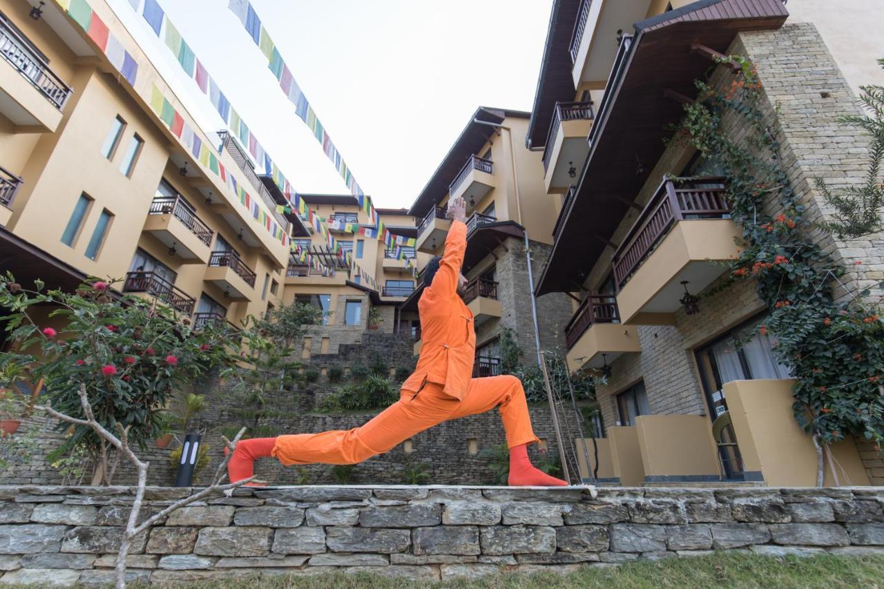 Bar Peepal Resort Pokhara Zewnętrze zdjęcie A student of the Drepung Loseling Nunnery, practicing yoga.